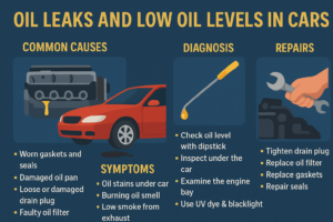 Oil Leaks and Low Oil Levels in Cars: Causes, Symptoms, and How to Fix