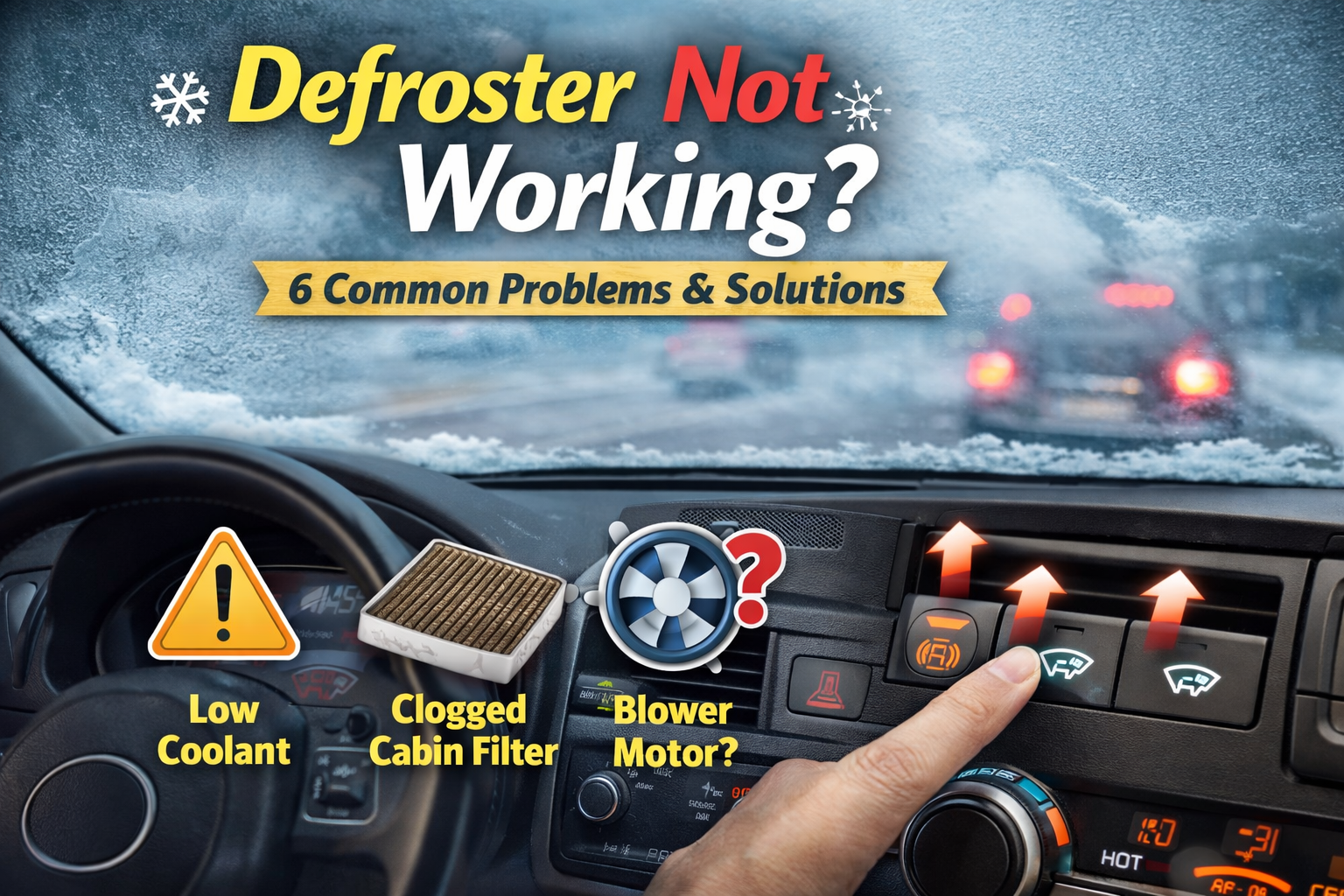 Defroster in car