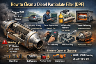 Introduction: Why the Diesel Particulate Filter Matters Modern diesel engines are cleaner, quieter, and more efficient than ever before—but they rely heavily on one critical component: the Diesel Particulate Filter (DPF). If you own a diesel vehicle and have seen warning lights like “DPF Full,” “Check Engine,” or “Reduced Engine Power,” chances are the DPF is clogged. Ignoring it can lead to expensive repairs, engine damage, and even limp mode. This complete guide explains how to clean a diesel particulate filter, why it gets clogged, the different cleaning methods, costs, warning signs, and how to prevent future DPF problems. Whether you drive a passenger car, pickup, or commercial truck, this guide will give you clear, practical, expert-level answers. What Is a Diesel Particulate Filter (DPF)? The Diesel Particulate Filter is part of the exhaust system in diesel vehicles, designed to: Capture and store soot and particulate matter Reduce harmful emissions Comply with Euro 5, Euro 6, and EPA regulations How the DPF Works Exhaust gases pass through the DPF Soot particles are trapped in the filter The filter periodically burns off soot through a process called regeneration Over time, if regeneration fails or is incomplete, the DPF becomes blocked. Common Causes of a Clogged DPF Understanding the causes is the first step to fixing the problem. 1. Short Driving Cycles 🚗 Diesel engines need high exhaust temperatures to regenerate the DPF. Short city trips don’t allow this. Common scenario: Frequent stop-and-go driving Engine never fully warms up 2. Failed or Incomplete Regeneration There are three types of regeneration: Passive regeneration (highway driving) Active regeneration (ECU-controlled) Forced regeneration (diagnostic tool) If these fail, soot accumulates rapidly. 3. Faulty Sensors Exhaust temperature sensor Differential pressure sensor Oxygen sensor Bad data = no regeneration. 4. Poor Fuel Quality Low-quality diesel produces excess soot, overwhelming the DPF. 5. Engine Problems Issues like: Faulty injectors Turbo problems EGR valve failure Excessive oil consumption All increase soot production. Symptoms of a Clogged Diesel Particulate Filter A blocked DPF usually gives clear warning signs: Warning Lights DPF warning light Check Engine Light Glow plug light flashing (on some vehicles) Performance Issues Loss of power Poor acceleration Increased fuel consumption Engine goes into limp mode Other Signs Strong exhaust smell Cooling fan running constantly Frequent regeneration attempts ⚠️ Ignoring these signs can destroy the DPF and turbocharger. Can a Diesel Particulate Filter Be Cleaned? Yes—in most cases, a DPF can be cleaned instead of replaced, saving thousands of dollars. However, cleaning is only effective if: The DPF is not cracked or melted Ash loading is within limits The core structure is intact If the DPF is physically damaged, replacement is the only option. How to Clean a Diesel Particulate Filter (All Methods Explained) Method 1: Passive Regeneration (Highway Driving) ✅ Best for early-stage clogging How It Works Driving at sustained high speed raises exhaust temperature to burn soot. How to Do It Properly Drive at 90–110 km/h (55–70 mph) Maintain 2,000–2,500 RPM Drive for 20–30 minutes Avoid stopping during the process Pros Free No tools required Safe for the engine Cons Won’t work for heavily clogged DPFs Not effective for city drivers Method 2: Active or Forced Regeneration (Diagnostic Tool) ✅ Effective for moderate clogging What Is Forced Regeneration? A technician uses a diagnostic scanner to command the ECU to regenerate the DPF. Requirements Engine at operating temperature No major fault codes Enough fuel in the tank Pros Fast and effective No disassembly Restores DPF function Cons Requires professional equipment Can be risky if engine faults exist ⚠️ Never attempt forced regeneration without diagnostics—it can cause fire or engine damage. Method 3: DPF Cleaning Additives (Fuel Additives) ✅ Preventive & light cleaning How They Work Additives lower the temperature needed to burn soot. How to Use Add the cleaner to the fuel tank Drive at highway speed for 20–30 minutes Allow regeneration to complete Pros Affordable Easy to use Good preventive maintenance Cons Not effective for severe blockage Temporary solution Method 4: Off-Car DPF Chemical Cleaning (Professional) ✅ Best balance of cost and effectiveness Process DPF is removed from the vehicle Specialized chemicals dissolve soot and ash DPF is flushed and dried Flow rate is tested Pros Restores up to 90–98% efficiency Much cheaper than replacement Safe when done correctly Cons Vehicle downtime Requires a specialist Method 5: Thermal / Ultrasonic DPF Cleaning (Industrial Grade) ✅ Most effective professional solution How It Works High-temperature ovens burn soot Ultrasonic waves remove ash deposits Airflow testing ensures factory-level performance Pros Deep cleaning Long-lasting results Ideal for trucks and fleet vehicles Cons Higher cost Not available everywhere How Much Does DPF Cleaning Cost? Method Average Cost Highway regeneration Free Fuel additive $20 – $50 Forced regeneration $80 – $200 Chemical off-car cleaning $200 – $400 Thermal/ultrasonic cleaning $300 – $600 New DPF replacement $1,500 – $4,000+ 💡 Cleaning is almost always cheaper than replacement. What Happens If You Don’t Clean a Clogged DPF? Ignoring DPF issues leads to: Permanent DPF damage Turbocharger failure EGR valve clogging Engine overheating ECU-forced limp mode Failed emissions test In extreme cases, it can cause engine fire risk during regeneration. How to Prevent DPF Problems in the Future 1. Drive It Like a Diesel At least once a week: 20–30 minutes of highway driving Keep RPM above 2,000 2. Use High-Quality Diesel Fuel Cleaner fuel = less soot. 3. Maintain the Engine Properly Regular oil changes (low-ash oil) Fix injector and turbo issues early Keep the EGR system clean 4. Don’t Ignore Warning Lights Early action saves thousands. 5. Use Preventive DPF Additives (Occasionally) Especially if you mostly drive in the city. Can You Remove or Delete the DPF? ❌ Not recommended and often illegal DPF removal: Violates emissions laws Causes inspection failure Leads to fines May void insurance and warranty Modern ECUs detect DPF deletion easily. Frequently Asked Questions (FAQ) How long does a DPF last? Typically 120,000–200,000 km with proper maintenance. Can I clean a DPF without removing it? Yes—through highway driving, additives, or forced regeneration. Is DPF cleaning safe? Yes, when done properly and professionally. Does DPF cleaning improve fuel economy? Absolutely. A clean DPF reduces back pressure and improves efficiency. Final Thoughts: Clean Early, Save Money A clogged Diesel Particulate Filter is not the end of your engine—but ignoring it can be. By understanding: Why DPFs clog How to clean them correctly When professional cleaning is needed How to prevent future problems You can extend engine life, reduce fuel costs, and avoid expensive repairs. If your diesel vehicle shows early DPF symptoms, act immediately—cleaning early is always cheaper than replacing later. If you want next: