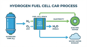 hydrogen fuel cell car process